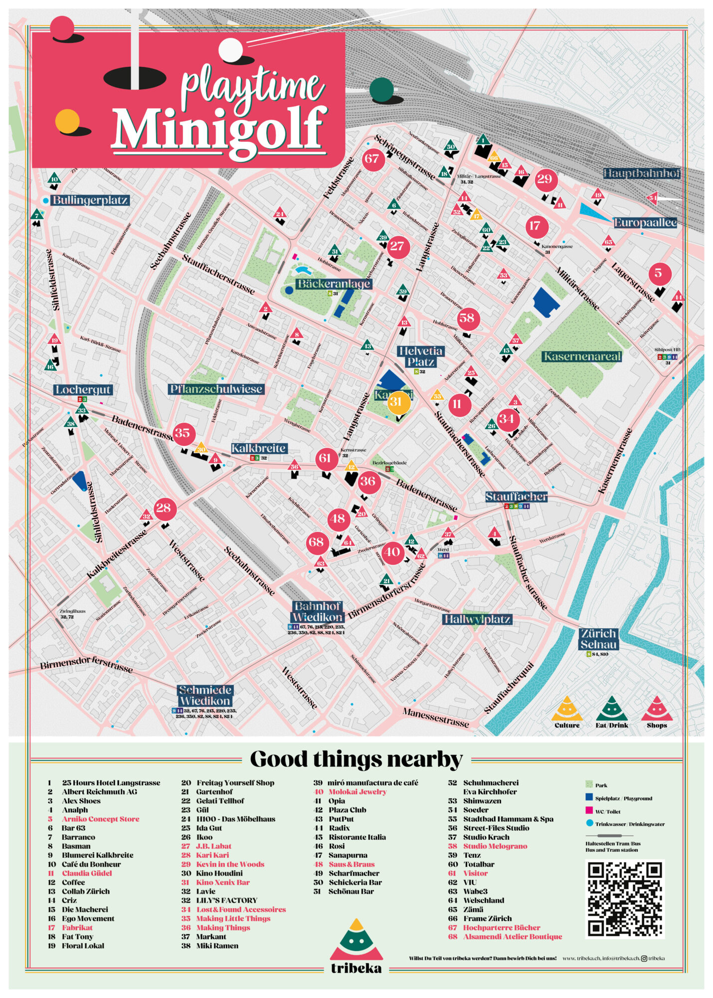 Tribeka minigolf map big 43x61cm